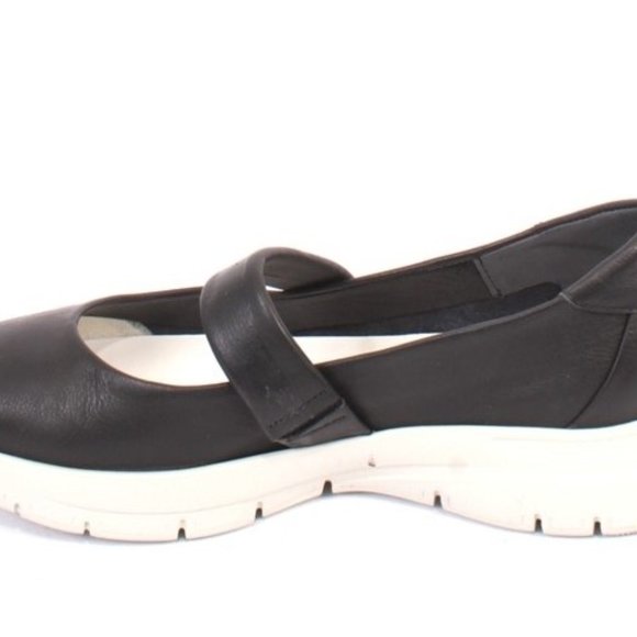 Frau 43k Black Leather Comfortable Flats Shoes - Picture 6 of 8